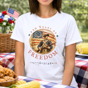 Camiseta Soldado Revolucionário da Liberdade do 250º Aniver
