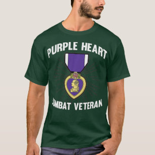 Camiseta Soldado Veterano de Combate Cardíaco Roxo 