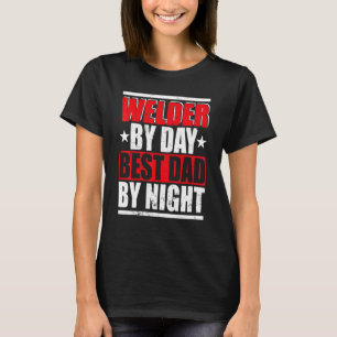 Camiseta Soldador Antigo De Dia Melhor Pai À Noite Feliz Di