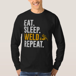 Camiseta Soldador Comer Dormir Soldar Repetir