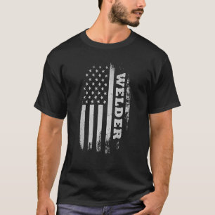 Camiseta Soldador dos EUA Patriótico de Soldadura de Bandei