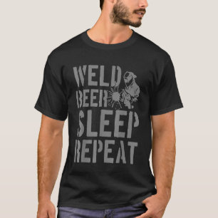 Camiseta Soldador masculino Solda Cerveja Sono Repetir Sold