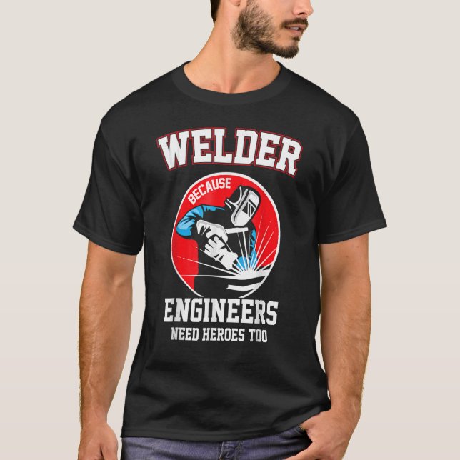 Camiseta Soldador Para Engenheiros De Soldadura De Homens T (Frente)