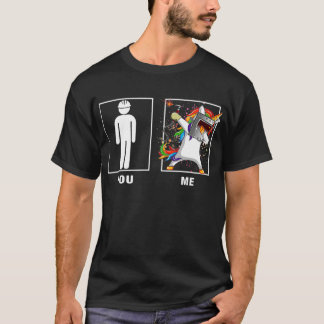 Camiseta Soldador Para Homens Funny Dabbing Soldado Unicórn