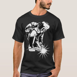 Camiseta Soldador Soldador de Metal Worker Fabricator Black