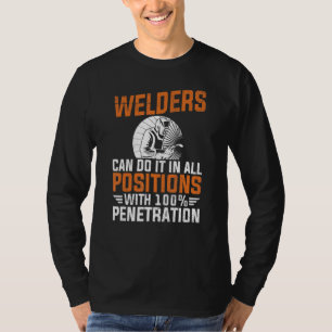 Camiseta Soldadores podem fazer em todas as posições de fer