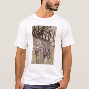 Camiseta Soldados de infantaria em uma trincheira,