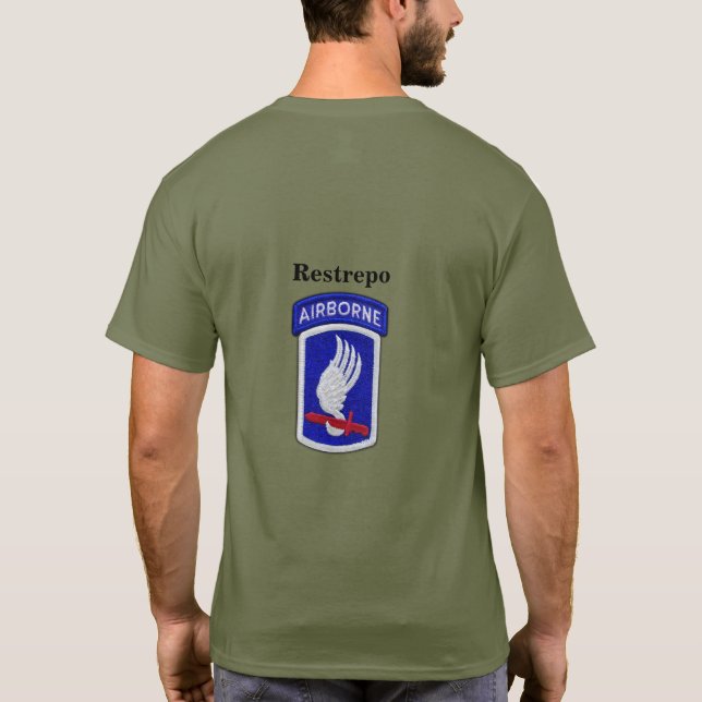 Camiseta Soldados do céu da brigada transportada por via (Verso)