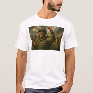 Camiseta Soldados Indianos Celebram o Triunfo do Batefield