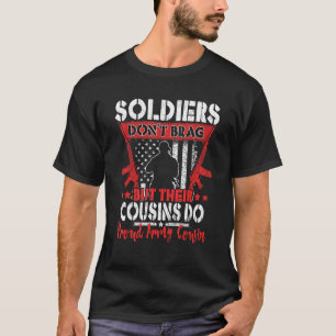 Camiseta Soldados não se gabam do orgulho do exército milit