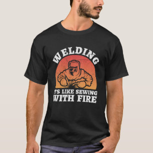 Camiseta Soldadura é como costura com fogo Flame Metalsmith