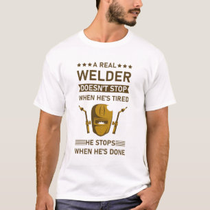 Camiseta Soldadura engraçada, soldador de verdade não pá