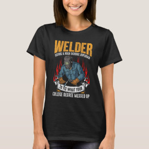 Camiseta Soldadura Para Mulheres Soldadura De Aço Mig Tig S