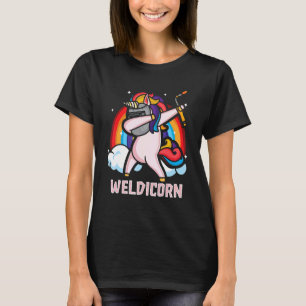 Camiseta Soldadura Rainbow Welder Unicorn Lover Dabbing Uni