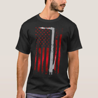 Camiseta Soldadura Vintage Patriótica Americana Flag Welder