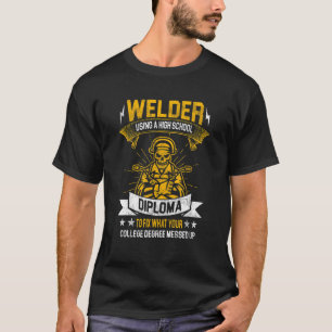 Camiseta Soldaduras que utilizam o Segundo grau Diploma Met