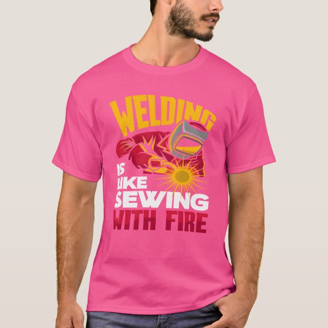 Camiseta Soldar é como costurar com fogo garota (Frente)