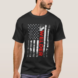 Camiseta Solder Usa American Flag Welder