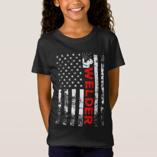 Camiseta Solder Vintage EUA - American Flag Welder