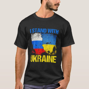 Camiseta Soldier Flag Support I Stand With Ukraine Russian