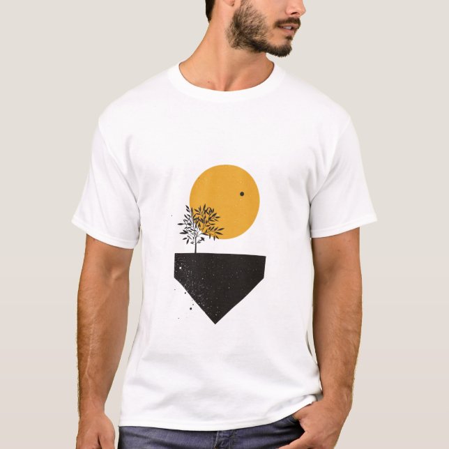 Camiseta Soleil minimaliste avec arbre 🌞🌿 (Frente)