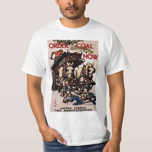 Camiseta Solicite carvão agora (Frente)