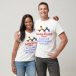 Camiseta Solid and Liquid Oxygen - Science Fact<br><div class="desc">Science trivia is fun. Show the world how geeky you are with this random science-themed fact: Solid and liquid oxygen are blue.

Great for science geeks and educators.</div>