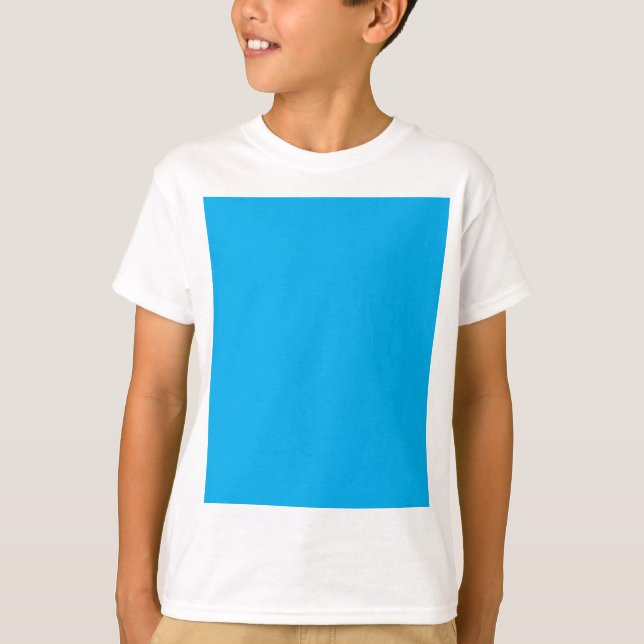 Camiseta Solid Cyan Blue Background | Summer Minimal Style (Frente)