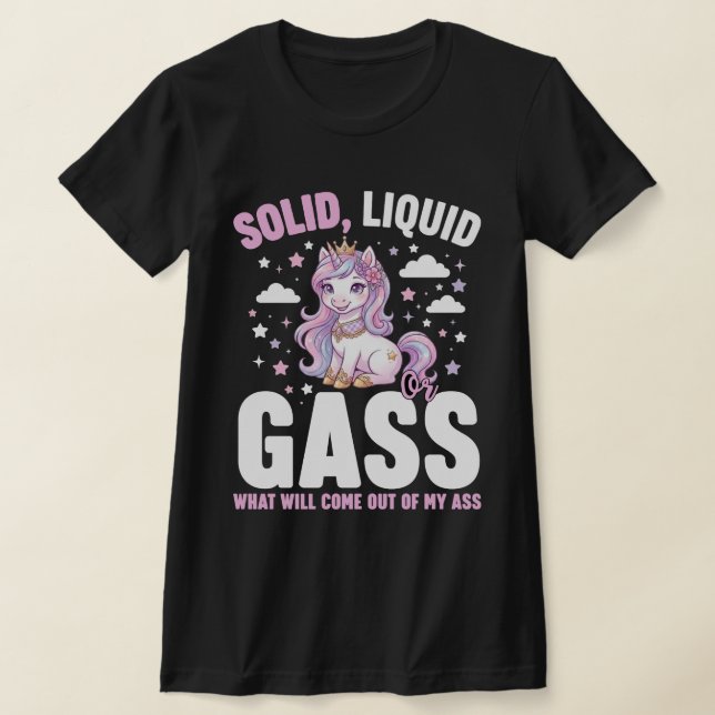 Camiseta Solid Liquid Gas Unicorn – Funny Physics Science (Postura )