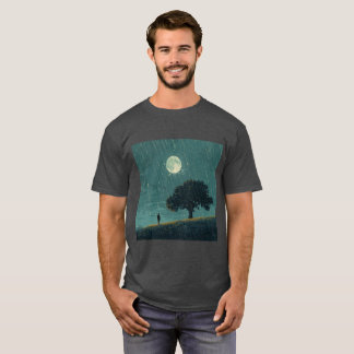 Camiseta Solidão Chuvosa – Ilustração de Pessoa e Árvore So