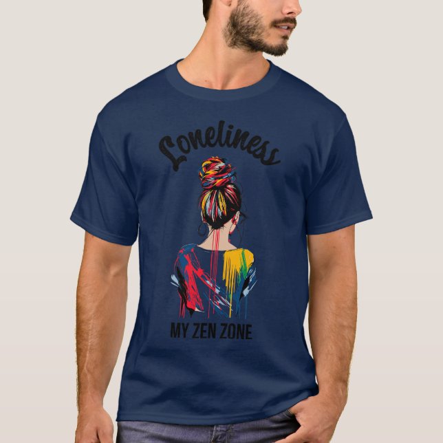 Camiseta Solidão minha zona zen (Frente)
