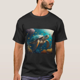 Camiseta Solidão Oceânica: Uma Rêverie Subaquática da Tarta