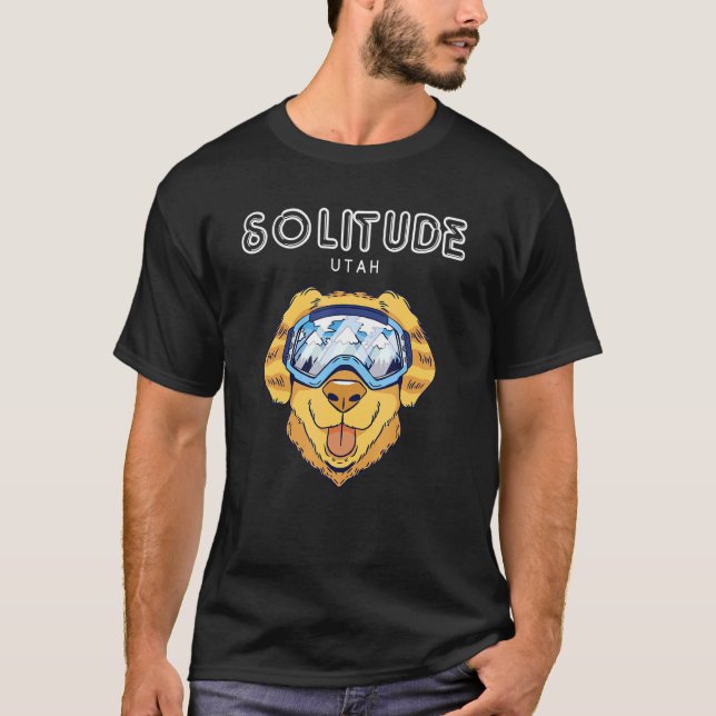 Camiseta Solidão Utah - Cachorro Engraçado Esquece Googs (Frente)