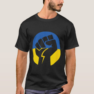 Camiseta Solidariedade Unida Com A Ucrânia Chamado Punho