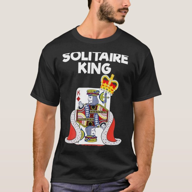 Camiseta Solitaire King Card Game Spider Solitaire (Frente)