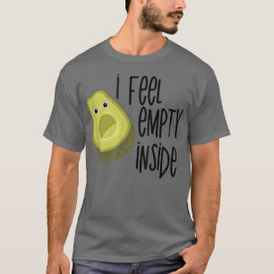 Camiseta Solitário Avocado Engraçado Sentido Vazio Guacamo