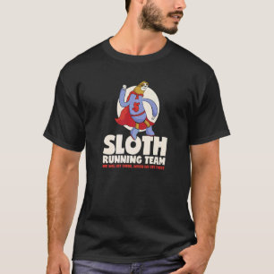 Camiseta Solitário de Maratona Preguiçosa da Equipe em Corr