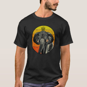 Camiseta Solo da Silhueta Elefante do Antigo Africano