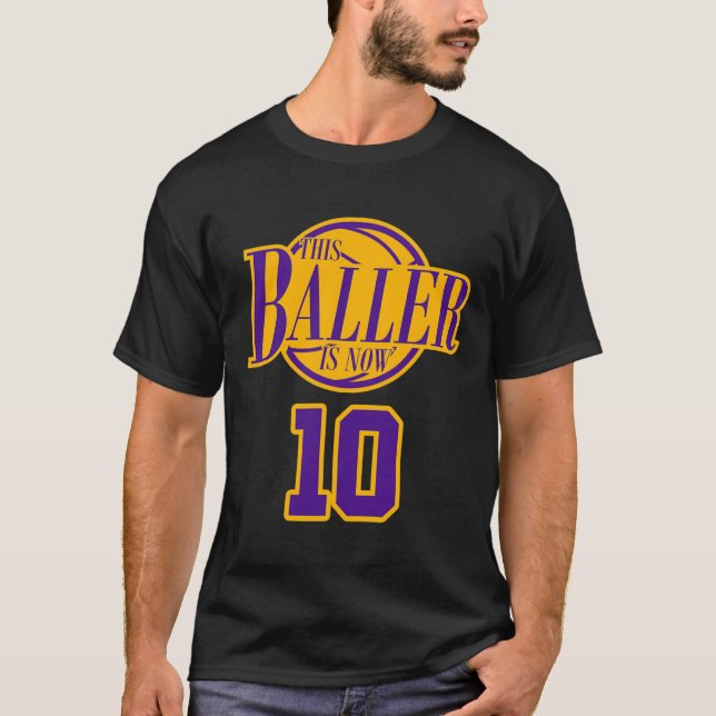 Camiseta Solo De Basquete De Aniversário De 10 Anos, E (Frente)