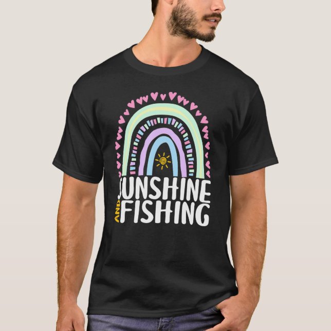 Camiseta Solo E Pesca Cuta Arco-Íris Gráfico Mulheres K (Frente)