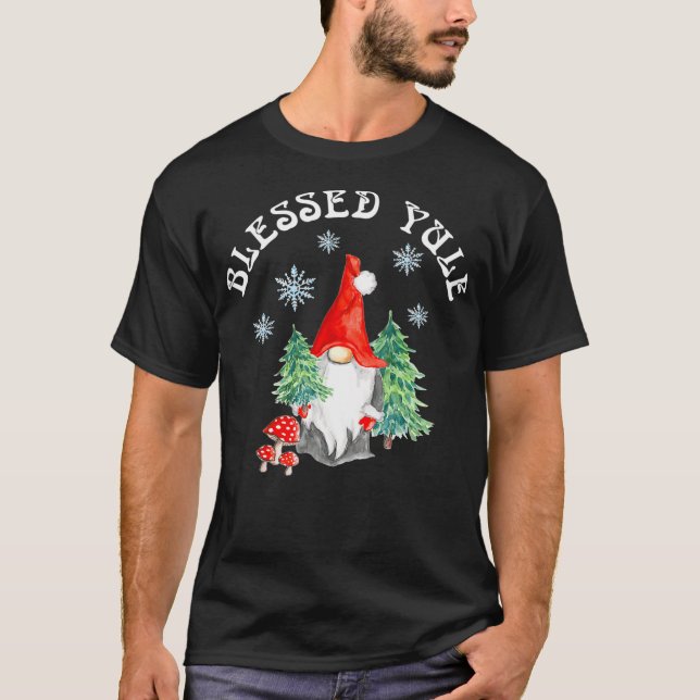 Camiseta Solstício de inverno Abençoado Yule Pagan Holiday  (Frente)