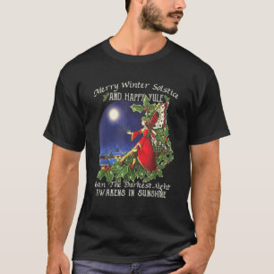 Camiseta Solstício De Inverno Da feliz E Yule Feliz
