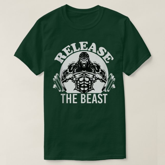 Camiseta Solte A Besta, Gim Levantando O Presente  (Frente do Design)