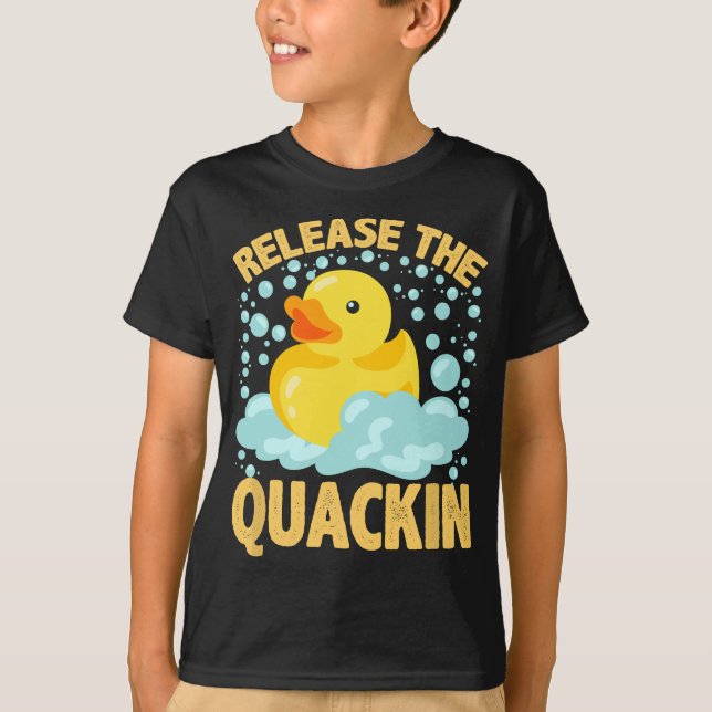 Camiseta Solte o amante do Duck T Duck Quackin (Frente)