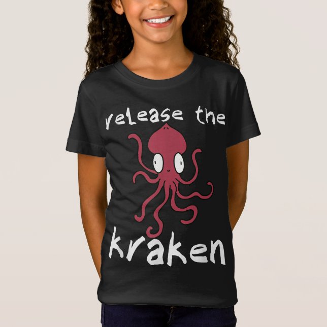 Camiseta Solte o Camisa-T do Octopus Giant Kraken Derpy (Frente)