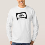 Camiseta Solteiro Branco e Fita Cassete de Música Retroativ<br><div class="desc">Camisa de despedida de solteiro de fita cassete retrô. Design apresenta design e fontes retrô preto e branco. Excelente para amantes de música ou retrô. Adicione o nome e o nome e a função do padrinho de casamento, o melhor homem etc..Clique em personalizar para adicionar seus detalhes ou editar usando...</div>