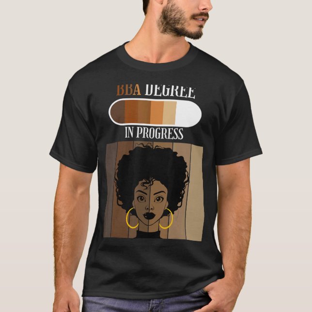 Camiseta Solteiro de BBA de Administração de negócios em an (Frente)