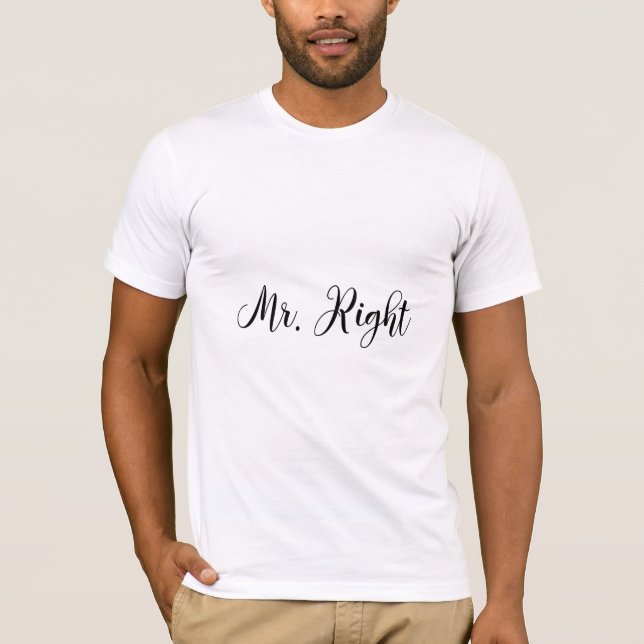 Camiseta Solteiro de Casamento de Bowtie Right Bowtie (Frente)