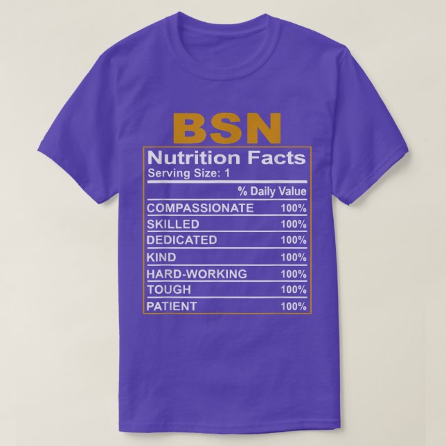 Camiseta Solteiro De Ciência Na Nutrição De Enfermeiros (Frente do Design)