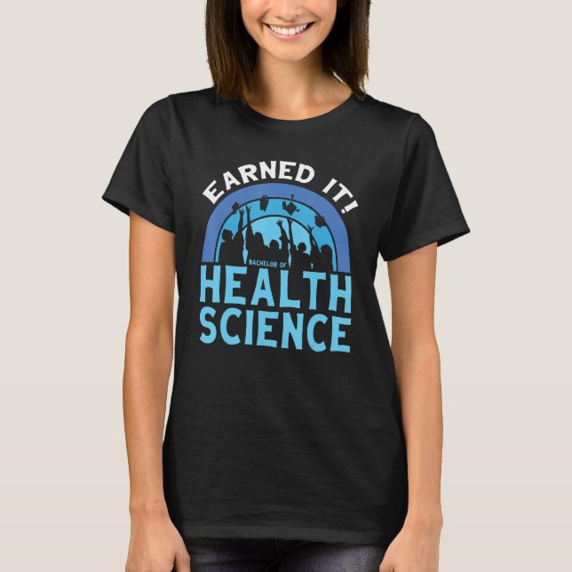 Camiseta Solteiro de Ciências da Saúde da BHSc (Frente)